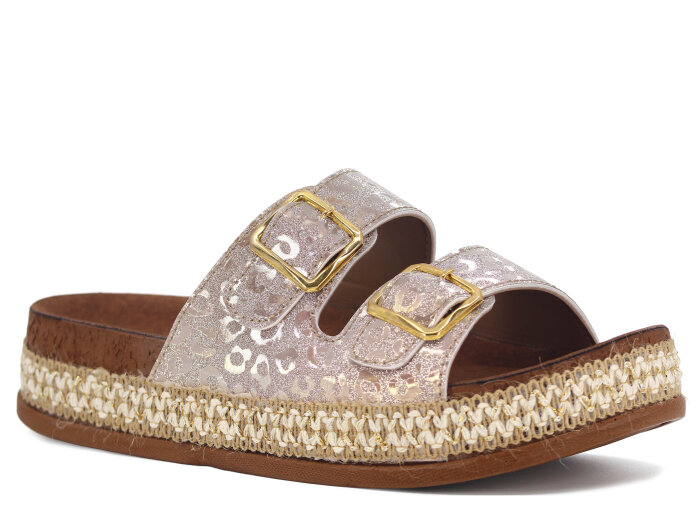 Oscar Zenne Z-456-3 Çift Toka Günlük Terlik Gül - 1