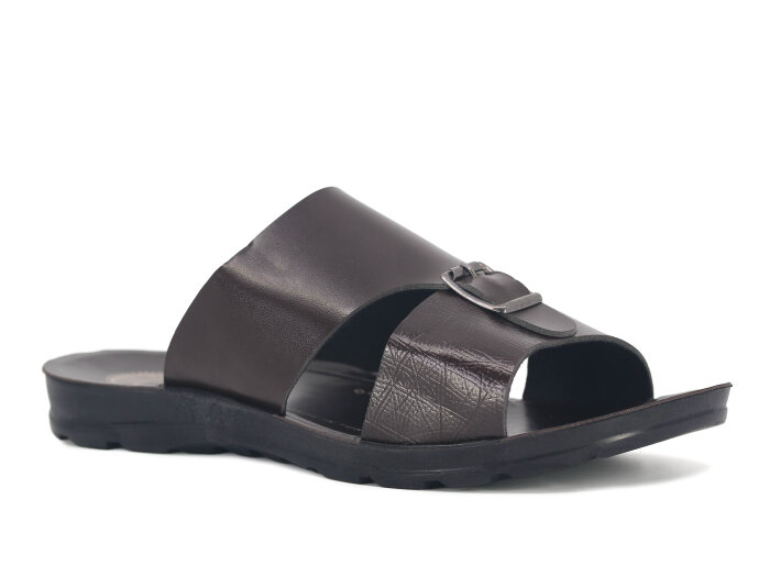 OsnSoft Merdane 19513R Cilt Günlük Terlik Kahve - OsnSoft