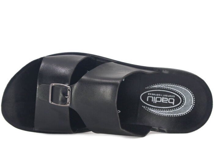 OsnSoft Merdane 19513R Cilt Günlük Terlik Siyah - 2