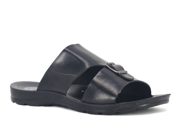 OsnSoft Merdane 19513R Cilt Günlük Terlik Siyah - OsnSoft