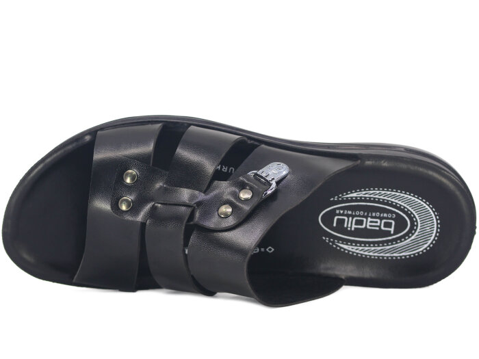 OsnSoft Merdane 19520 Cilt Günlük Terlik Siyah - OsnSoft (1)