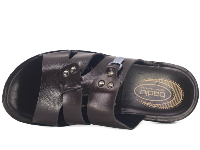 OsnSoft Merdane 19521 Cilt Günlük Terlik Kahve - OsnSoft (1)