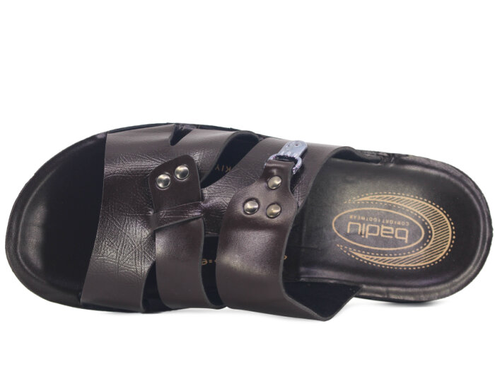 OsnSoft Merdane 19521 Cilt Günlük Terlik Kahve - 2