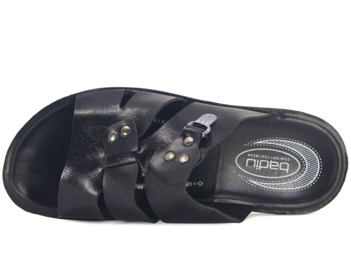 OsnSoft Merdane 19521 Cilt Günlük Terlik Siyah - 2