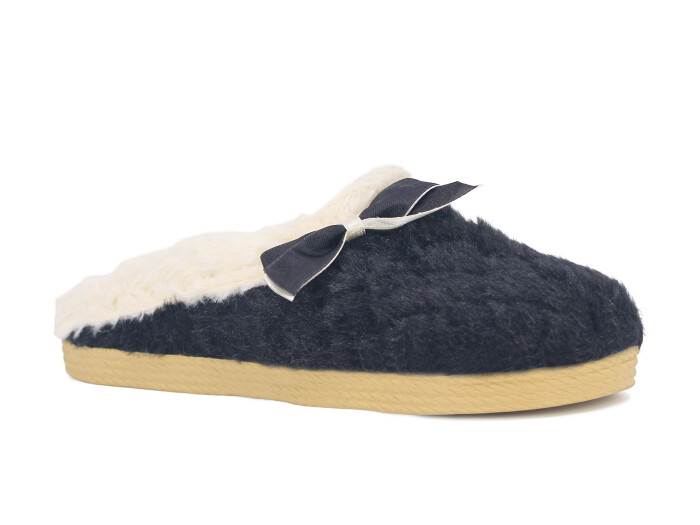 Öztaban Zenne Fiyonklu Ev Terliği Siyah - Öztaban