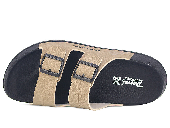 Parmi Merdane 26001 Çift Toka Kutulu Günlük Terlik Bej - 2