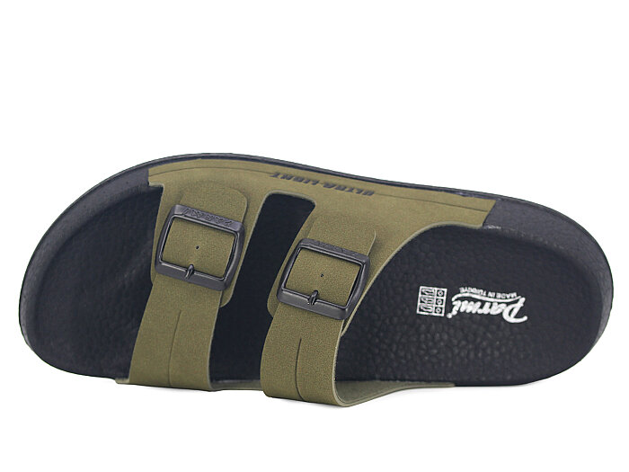 Parmi Merdane 26001 Çift Toka Kutulu Günlük Terlik Haki - 2