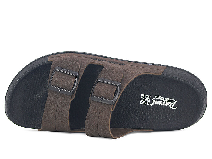 Parmi Merdane 26001 Çift Toka Kutulu Günlük Terlik Kahve - 2