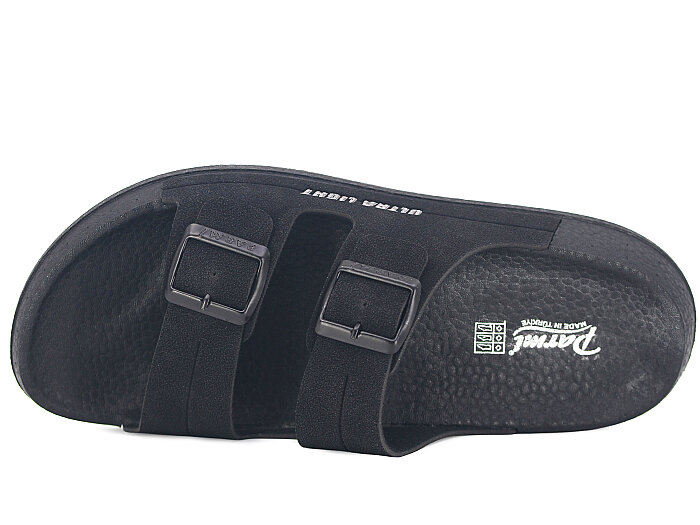 Parmi Merdane 26001 Çift Toka Kutulu Günlük Terlik Siyah - 2