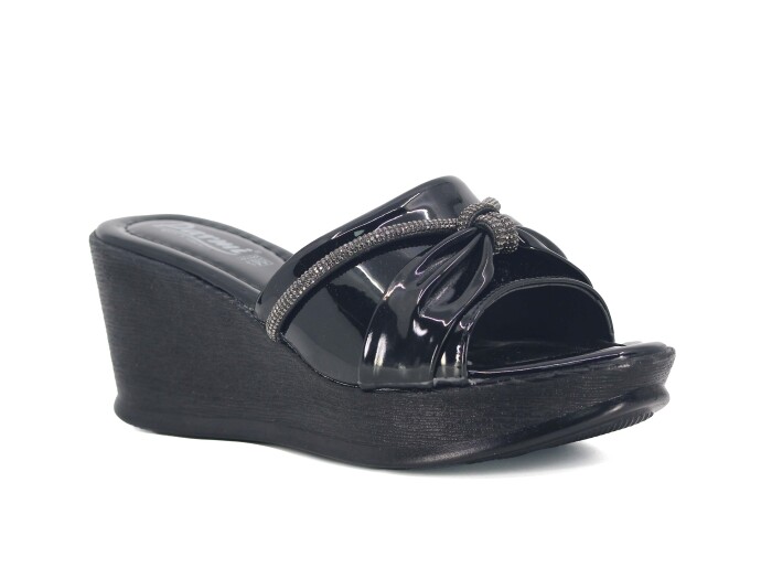 Parmi Zenne 11105 Yüksek Taşlı Kutulu Günlük Terlik Siyah - Parmi