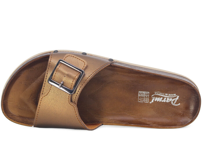 Parmi Zenne 19057 Tek Toka Ağaç Desen Kutulu Günlük Terlik Bakır - Parmi (1)