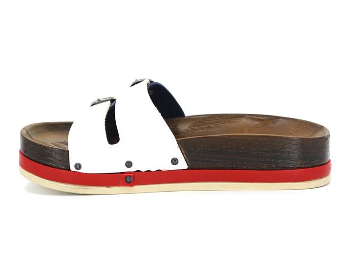 Parmi Zenne 21101 Çift Toka Ağaç Desen Kalın Günlük Terlik Tommy - Parmi (1)