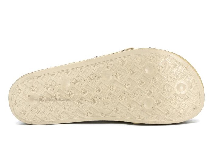 Parmi Zenne 21103 Tek Toka Ağaç Desen Kalın Günlük Terlik Altın - 3