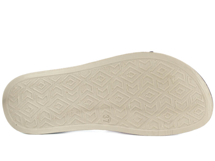 Parmi Zenne 21501 Ağaç Desen Tek Toka Poşetli Günlük Terlik Platin - 3