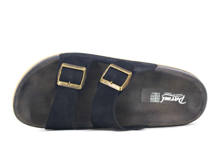 Parmi Merdane 25901 Çift Toka Kutulu Günlük Terlik Siyah - Parmi (1)