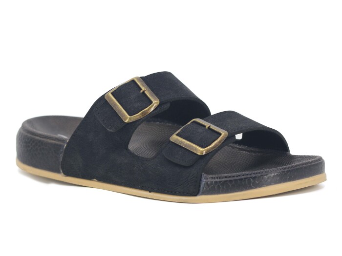 Parmi Merdane 25901 Çift Toka Kutulu Günlük Terlik Siyah - Parmi