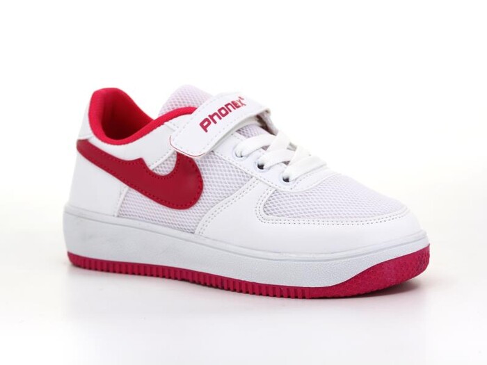 Phonex Filet 109 Cırtlı Anorak Spor Ayakkabı Beyaz - Fuşya - Phonex (1)