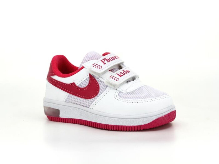 Phonex Bebe 59 Işıklı Cırtlı Anorak Spor Ayakkabı Beyaz - Fuşya - 5