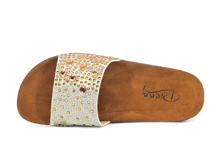 Pienn Zenne 20050.005 Taşlı Kutulu Günlük Terlik Bronz - Pienn (1)