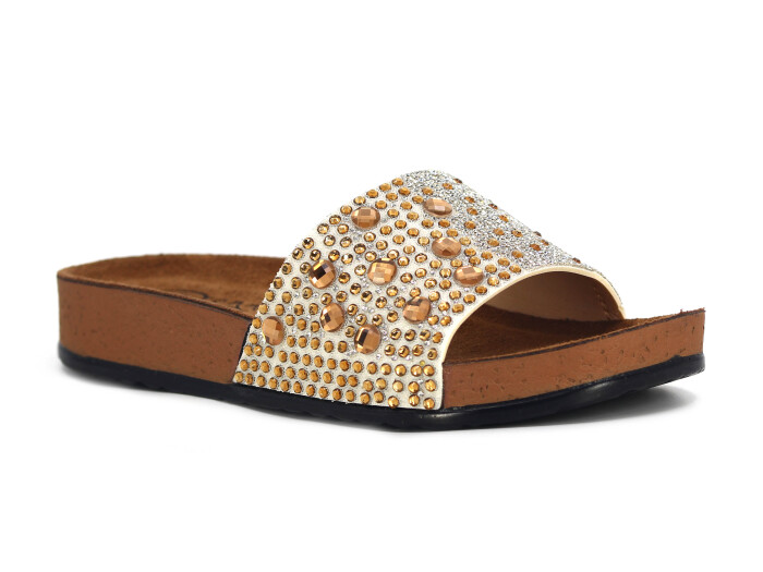 Pienn Zenne 20050.005 Taşlı Kutulu Günlük Terlik Bronz 