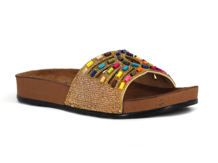 Pienn Zenne 20050.019 Taşlı Kutulu Günlük Terlik Bronz - Pienn