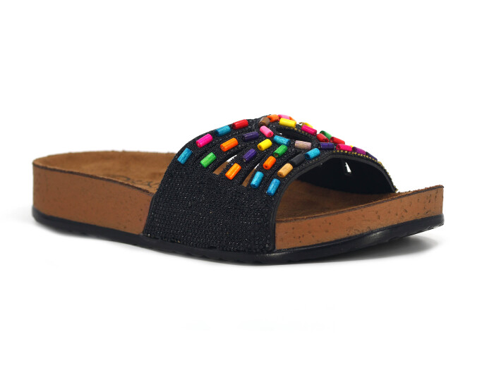 Pienn Zenne 20050.019 Taşlı Kutulu Günlük Terlik Siyah - Pienn