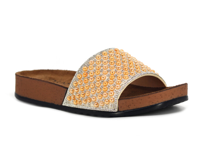 Pienn Zenne 20050.022 Taşlı Kutulu Günlük Terlik Bronz 