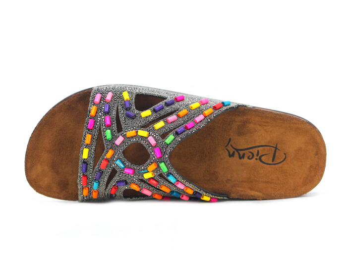 Pienn Zenne 20054.008 Taşlı Kutulu Günlük Terlik Füme - Pienn (1)