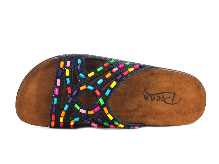 Pienn Zenne 20054.008 Taşlı Kutulu Günlük Terlik Siyah - 2