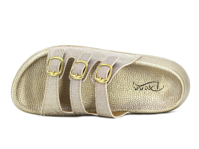 Pienn Zenne 20061.004 Simli Kutulu Günlük Terlik Altın - Pienn (1)