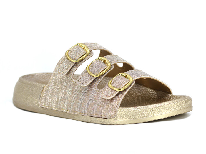 Pienn Zenne 20061.004 Simli Kutulu Günlük Terlik Altın - 1