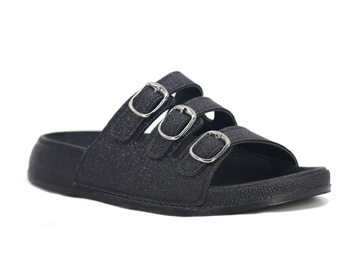 Pienn Zenne 20061.004 Simli Kutulu Günlük Terlik Siyah - Pienn