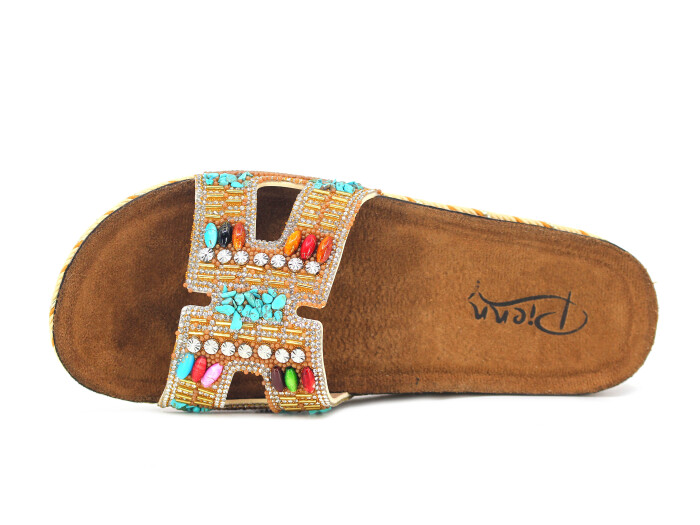 Pienn Zenne 20063.006 Taşlı Kutulu Günlük Terlik Bronz - Pienn (1)