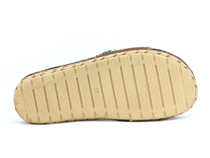 Pienn Zenne 20063.006 Taşlı Kutulu Günlük Terlik Bronz - 3