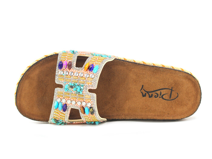 Pienn Zenne 20063.006 Taşlı Kutulu Günlük Terlik Pudra - 2