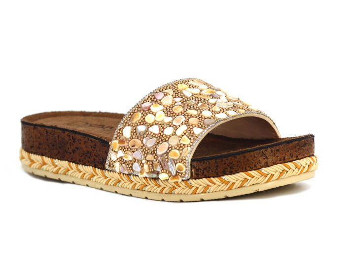 Pienn Zenne 20063.009 Kutulu Günlük Terlik Bronz - Pienn