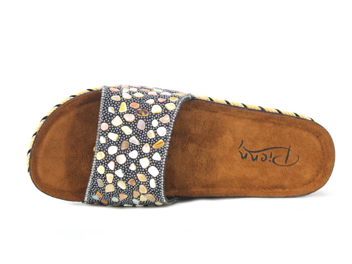 Pienn Zenne 20063.009 Kutulu Günlük Terlik Füme - 2