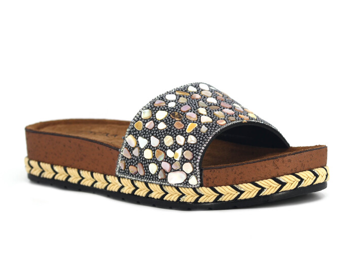 Pienn Zenne 20063.009 Kutulu Günlük Terlik Füme - 1