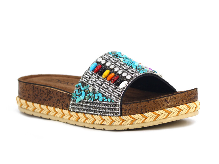 Pienn Zenne 20063.011 Kutulu Günlük Terlik Füme - Pienn