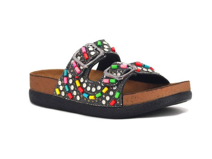 Pienn Zenne 20066.003 Kutulu Günlük Terlik Füme - 1