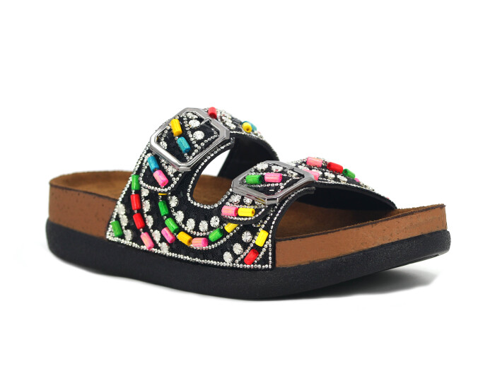 Pienn Zenne 20066.003 Kutulu Günlük Terlik Siyah - Pienn