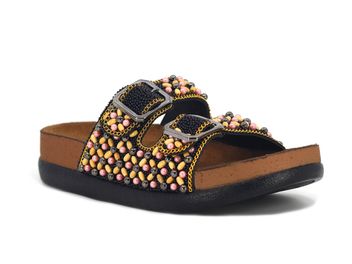 Pienn Zenne 20066.006 Kutulu Günlük Terlik Siyah - Pienn