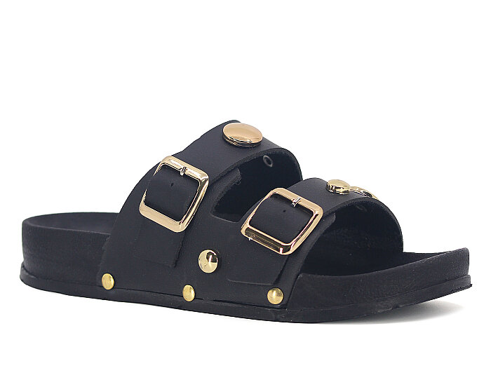 Piomi Zenne 130 Çift Toka Kutulu Günlük Terlik Siyah 