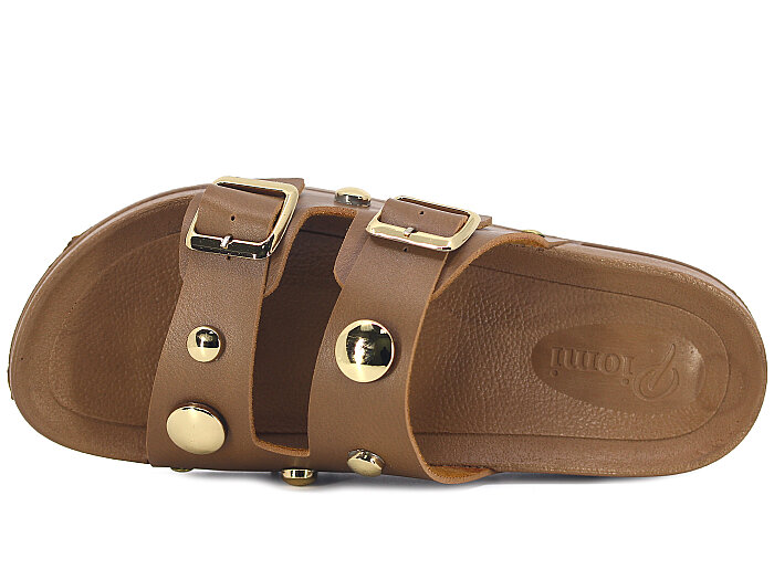 Piomi Zenne 130 Çift Toka Kutulu Günlük Terlik Vizon - Piomi (1)