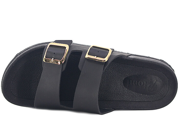 Piomi Zenne 210 Çift Toka Kutulu Günlük Terlik Siyah - Piomi (1)