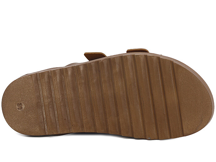 Piomi Zenne 3090 Çift Toka Kutulu Günlük Terlik Vizon - 3