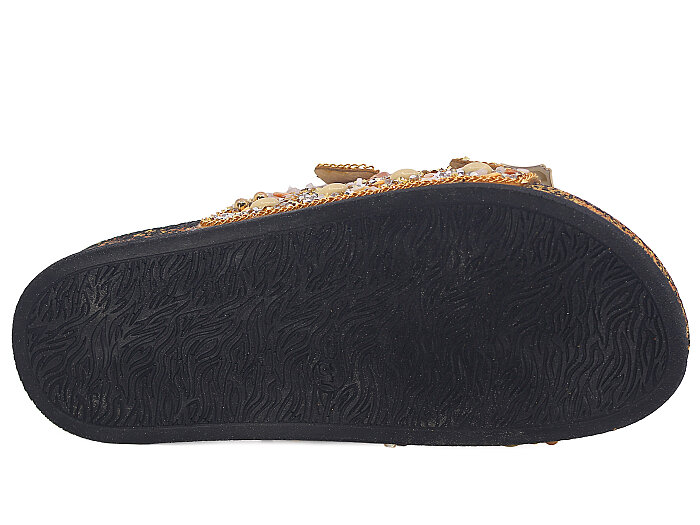 Piomi Zenne 7025 Çift Toka Kutulu Günlük Terlik Altın - 3