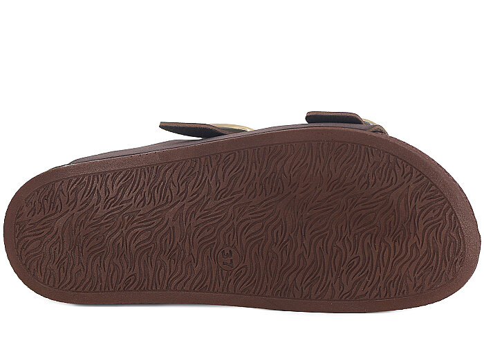 Piomi Zenne 7080 Çift Toka Kutulu Günlük Terlik Kahve - 3