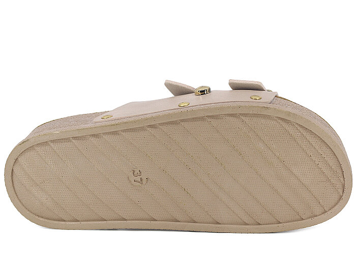 Piomi Zenne 8010 Çift Toka Kutulu Günlük Terlik Bej - 3