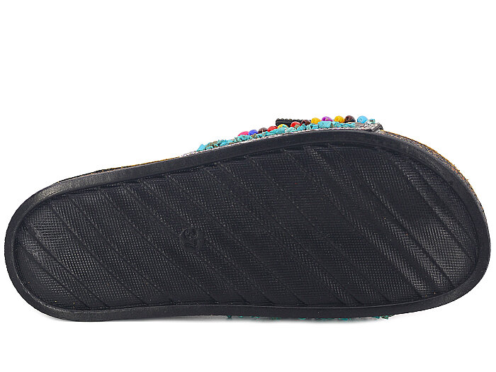 Piomi Zenne 8012 Çift Toka Taşlı Kutulu Günlük Terlik Siyah - 3